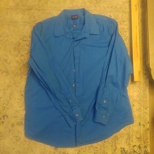 Bright blue Structure button up